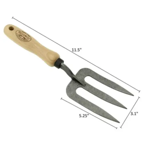 DeWit Welldone Hand Fork &ndash; Heavy-Duty, Well-Balanced Garden Tool, 10.8&rdquo;L image {1}