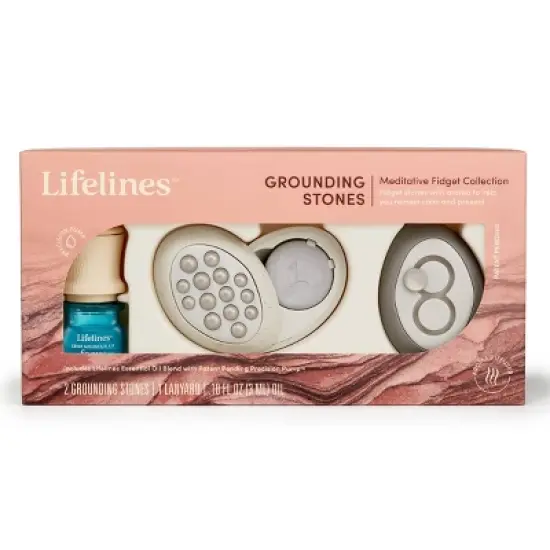 2pk Grounding Stones - Meditative Fidget Collection plus Essential Oil Blend - Lifelines image {7}