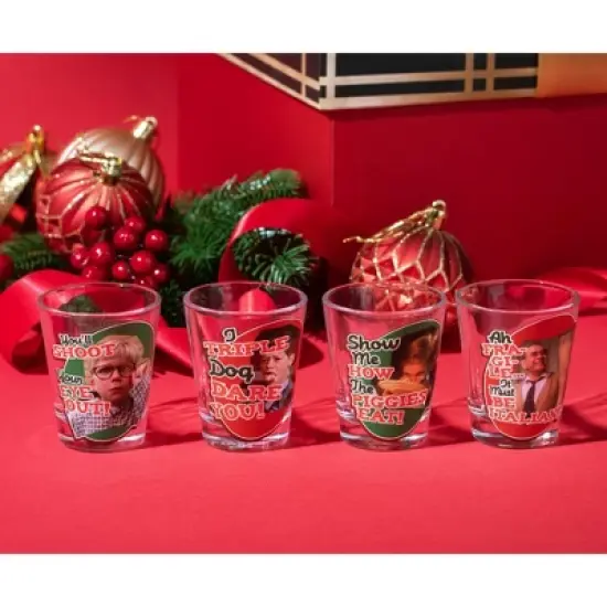 ICUP, Inc. A Christmas Story Quotes 4 Piece Shot Glass Set image {4}