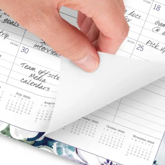 At-A-Glance 2025 Wall Calendar 11.875"x14.875" Floral: Twin-Wire Binding, Non-Toxic, Acid-Free Paper, Adult Stationery image {2}