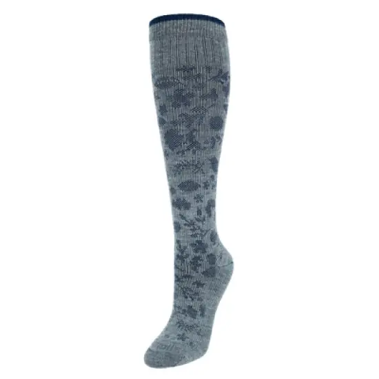 Dr Scholls Women's Lace Floral Pattern Fashion Compression Knee High Socks image {3}