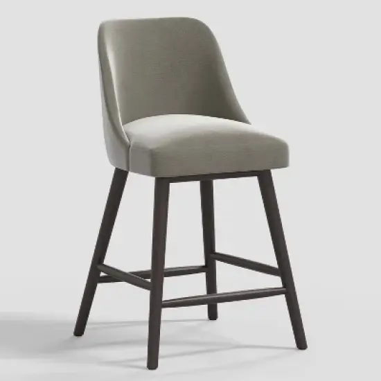 Geller Counter Height Barstool in Shiny Velvet - Threshold&trade; image {8}