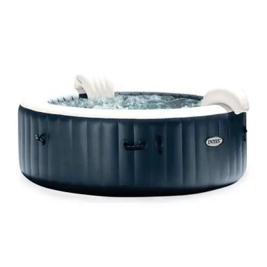 Intex PureSpa Plus 6 Person Portable Inflatable Round Hot Tub Spa with Soothing Bubble Jets and Built In Heater Pump image {6}