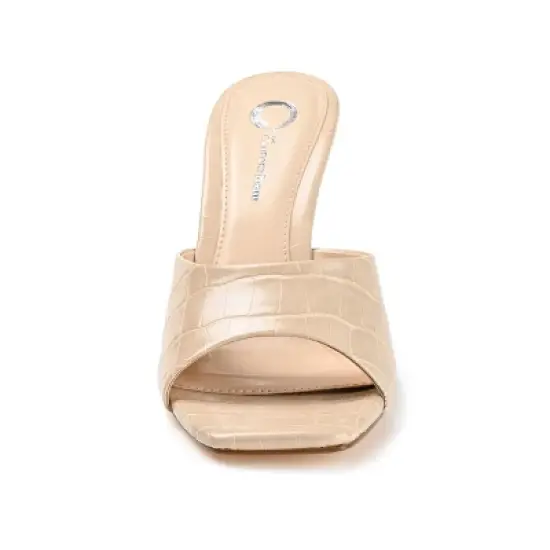 Journee Collection Womens Vivvy Tru Comfort Foam Slip On Open Square Toe Wedge Sandals image {5}