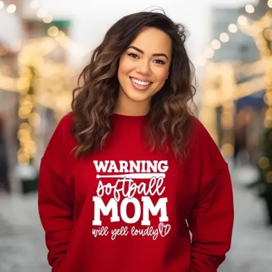 Simply Sage Market Warning Softball Mom Sweatshirt image {6}