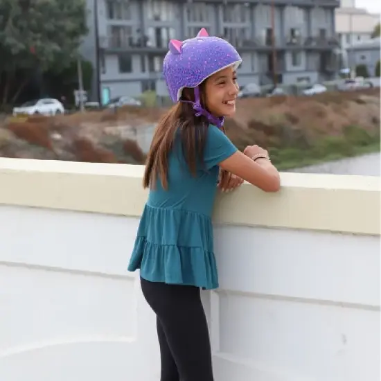 Krash! Youth Leopard Kitty Helmet - Purple image {6}