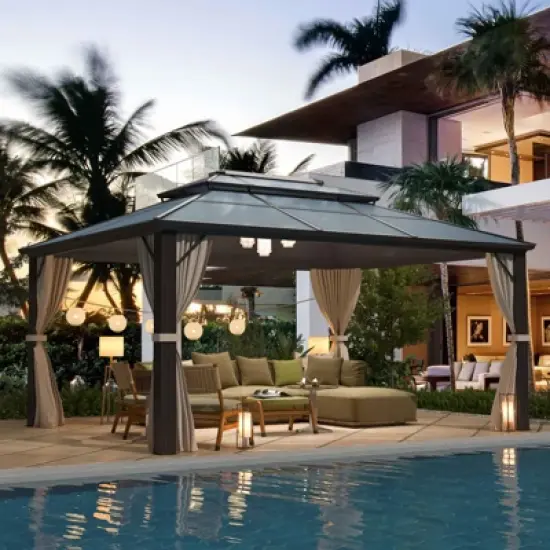 EROMMY Aluminum Patio Gazebo image {10}