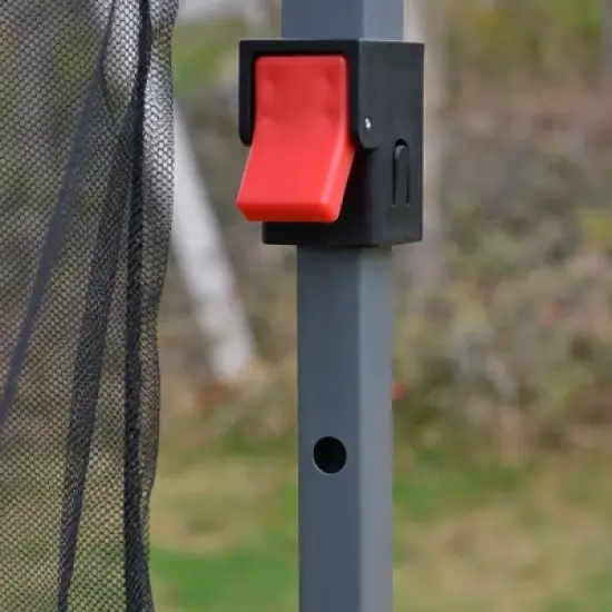 Outsunny 10' x 10' Pop Up Canopy Party Tent with Center Lift Hook Design, 3-Level Adjustable Height, Easy Move Roller Bag image {5}