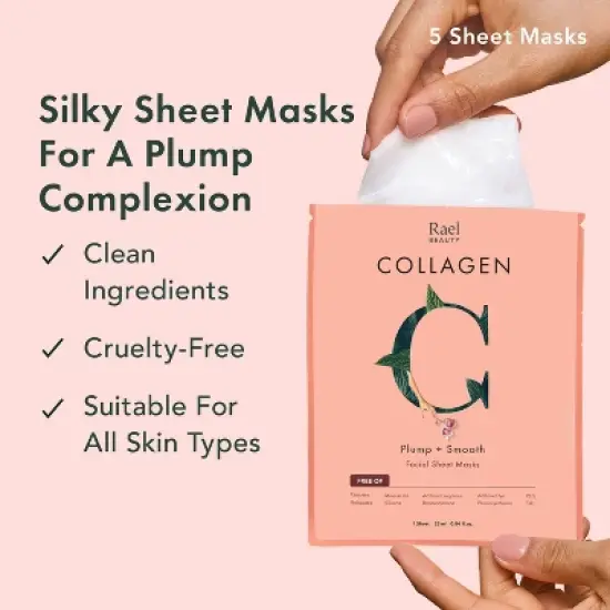 Rael Beauty Collagen Facial Sheet Mask - 1ct image {2}