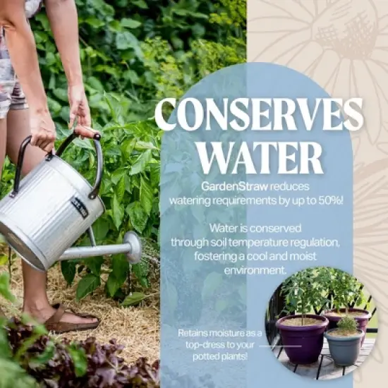 HealthiStraw GardenStraw All-Natural, Clean, Sustainable Garden Straw Mulch for Gardens and Grass Seeding image {5}