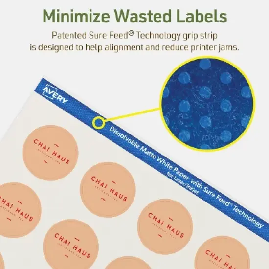 Avery Dissolvable Labels, 1.5" Diameter Round image {8}