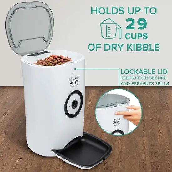 Arf Pets Automatic Pet Feeder, Wi-Fi Cat & Dog Food Dispenser w/Camera image {3}
