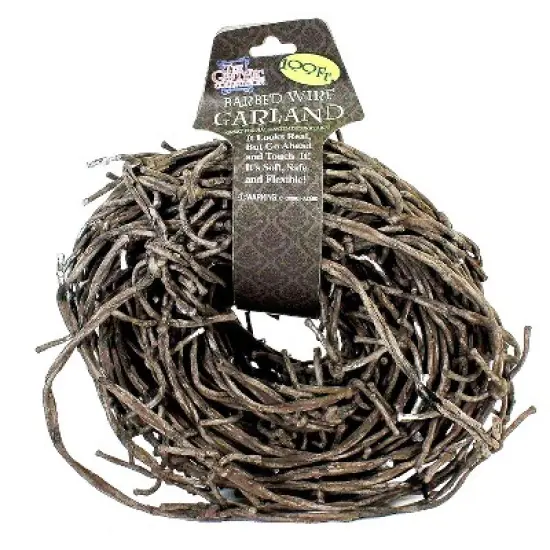 100' Rusted Barb Wire Decoration image {1}