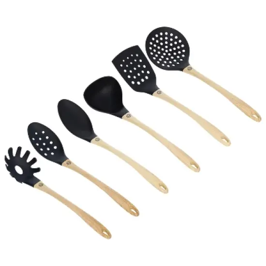 MasterChef&reg; 6-Piece Utensil Set with Ergonomic Soft-Touch Handles in Black image {6}