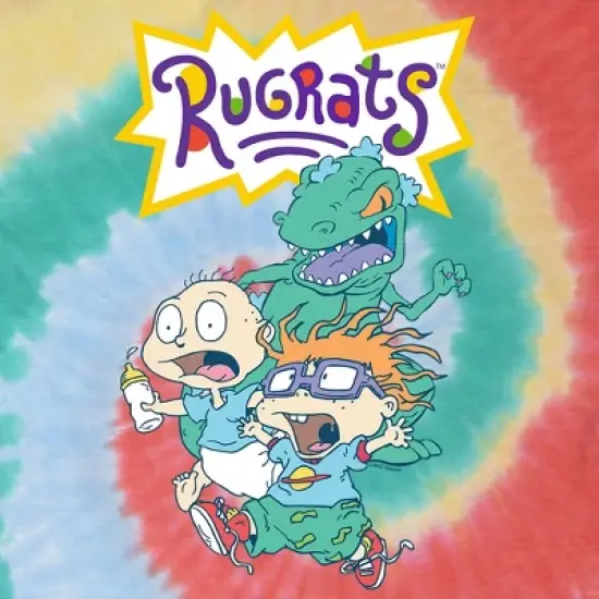 Tee Luv Reptar, Tommy, and Chucky Rugrats Tie Dye T-Shirt - Gum Drop XXX-Large image {1}