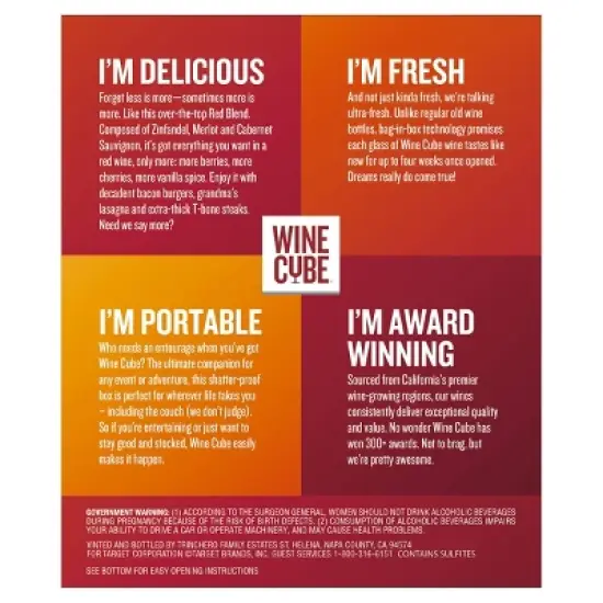 Red Blend Red Wine - 3L Box - Wine Cube&trade; image {2}