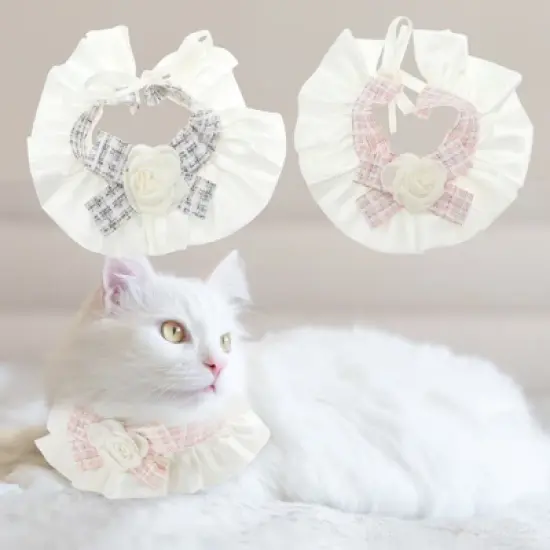 Unique Bargains Cat Collar Pink Black 2 Pcs image {4}