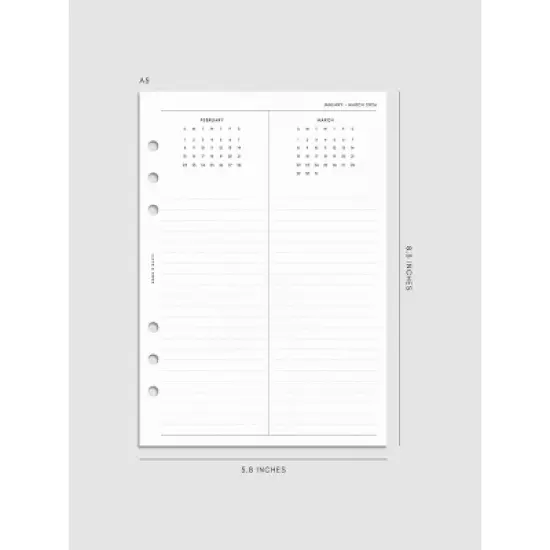 2026 Year Overview Planner Insert | Cloth & Paper image {6}