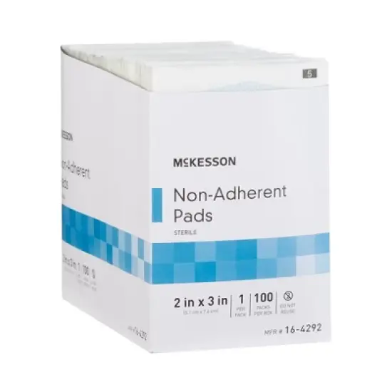 McKesson Sterile Non-Adherent Dressing Rectangle 2 x 3" image {4}