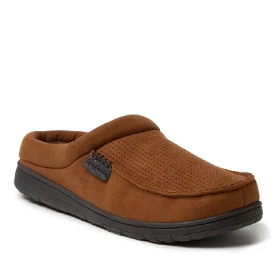 Dearfoams Men's Brendan Perforated Microsuede Moccasin Toe Clog image {7}