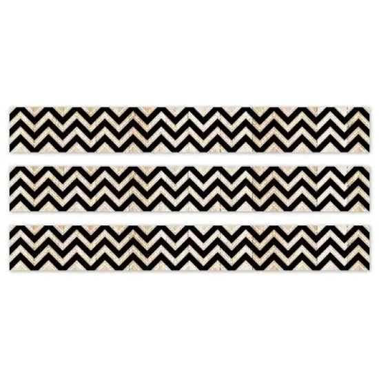 Creative Teaching Press&reg; Core Decor Black and Wood Chevron EZ Border, 48 Feet Per Pack, 3 Packs image {6}