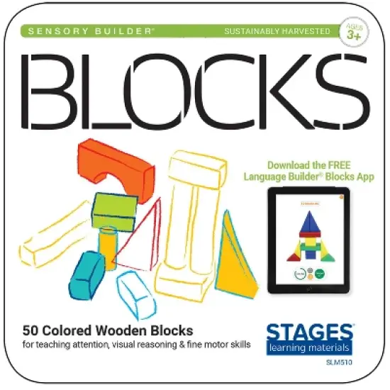 Stages Learning Materials Sensory Builder Blocks, Set of 50 image {1}