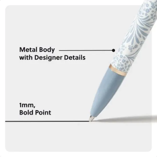 U Brands 3ct Monterey Ballpoint Pens Ornate Florals image {3}