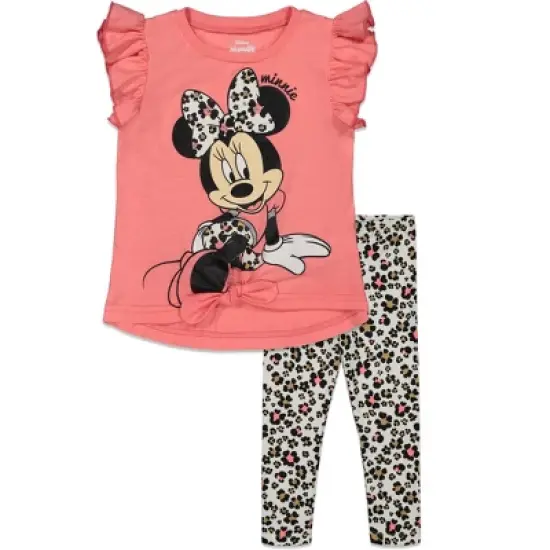Disney Minnie Mouse Girls T-Shirt and Leggings Outfit Set Toddler  image {8}
