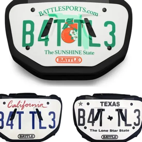 Battle Sports Adult License Plate Protective Football Back Plate image {2}