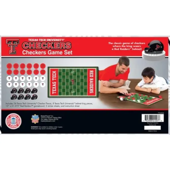 MasterPieces Officially licensed NCAA Texas Tech Red Raiders Checkers Board Game for Families and Kids ages 6 and Up image {3}