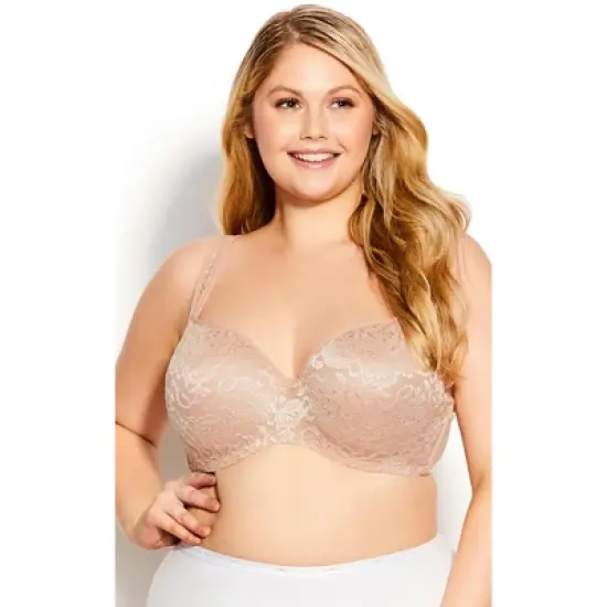 Women's Plus Size Lace Balconette Bra - beige | AVENUE image {36}