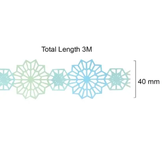 Wrapables Decorative Adhesive Scenic Pattern Hollow Sticker Tape image {14}