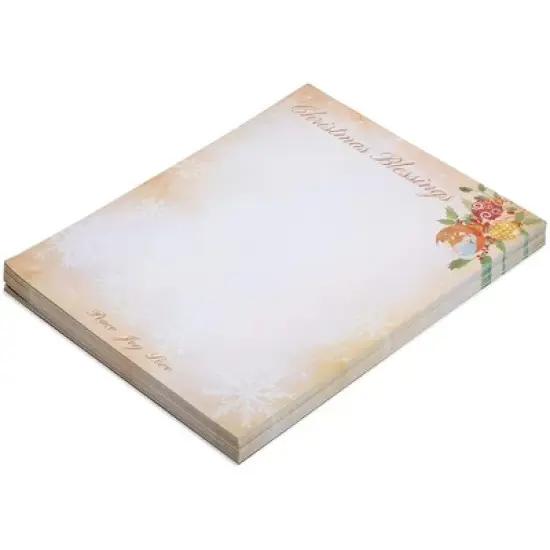 Faithful Finds 100 Sheets Christmas Blessings Letterhead Stationery Printer Paper (8.5 x 11 in.) image {3}