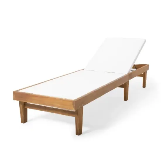 Summerland Acacia Wood Chaise Lounge - Christopher Knight Home
 image {4}