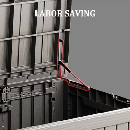 Decksplore 80 Gallon Deck Box Indoor/Outdoor Storage Box  Space-Saving All-Weather image {5}