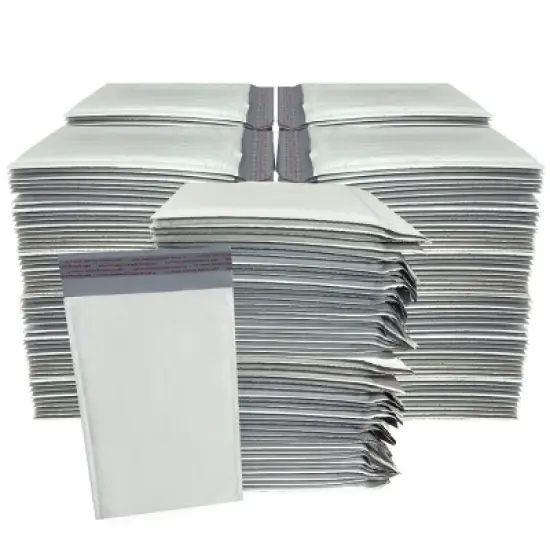 UOFFICE Pack of 250 Poly Bubble Mailer Bags 5"x10"- #00 Pouches with Self-Seal Closure image {3}