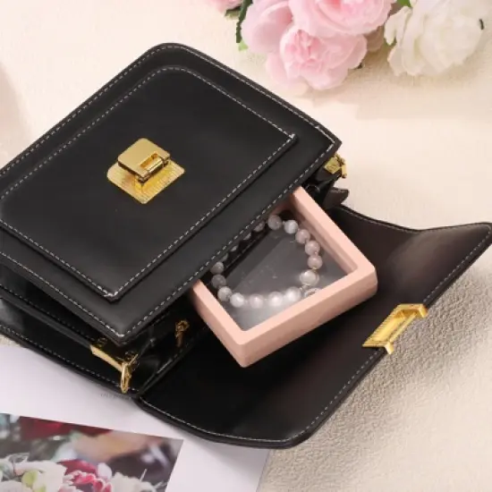 Unique Bargains PE Nail Art Jewelry Storage Packaging Display Decorative Boxes 20 Pcs 4.33" Black image {3}