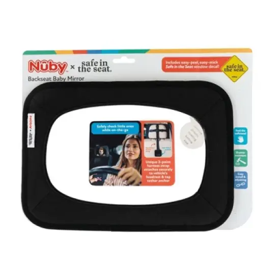 Nuby x Safe in the Seat Soft Fabric Backseat Baby View Mirror image {4}