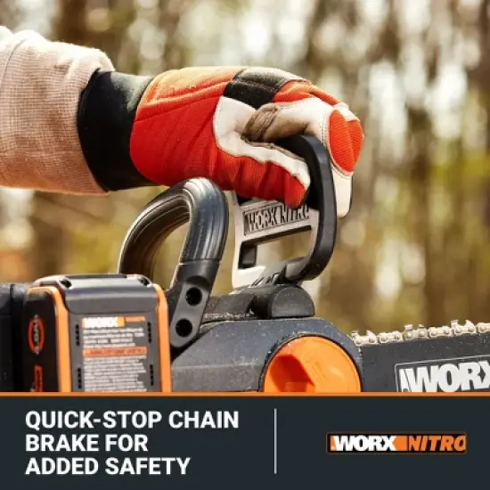 Worx Nitro WG350 20V Brushless 12" Cordless Chainsaw image {8}