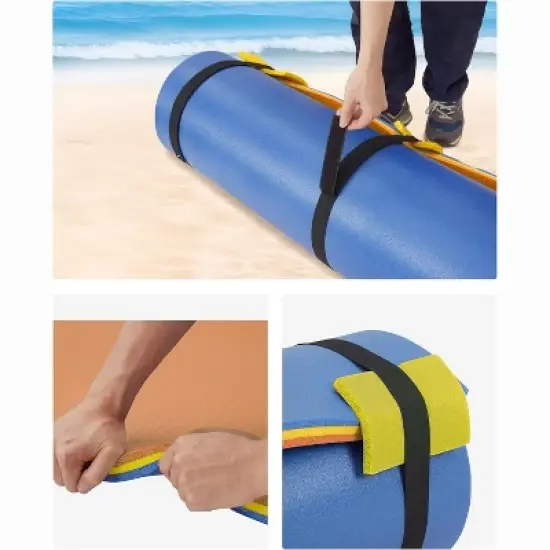 Acekool Lily Pad Floating Mat, Extra Large 8'/9'/12' Water Mat, 3-Layer Tear-Resistant XPE Foam, High-Visibility Colors for Adults & Kids image {3}