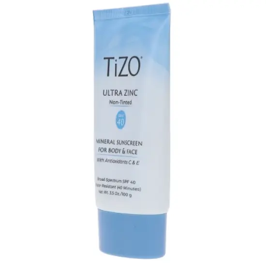 TIZO Zinc Body and Face Sunscreen SPF 40 Non-Tinted with Antioxidants C & E 3.5 oz image {1}