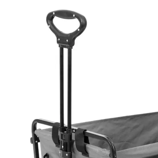 Seina Collapsible Steel Frame Folding Utility Beach Wagon Cart, Gray (2 Pack) image {4}