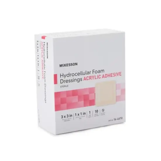 McKesson Foam Dressing, Acrylic Adhesive, 100 Count image {4}