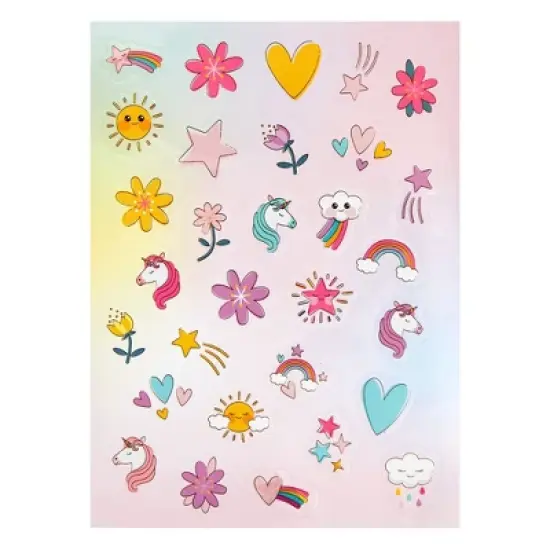 Pipilo Press 92 Piece Unicorn Stationery Set for Kids, Girls, with 60 Stationery Sheets, 30 Envelopes, Sticker Sheet, Pocket Folder image {7}