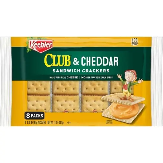 Keebler Club & Cheddar Sandwich Crackers - 11oz/8ct image {2}