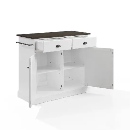 Shoreline Kitchen Island White/Dark Brown - Crosley image {6}