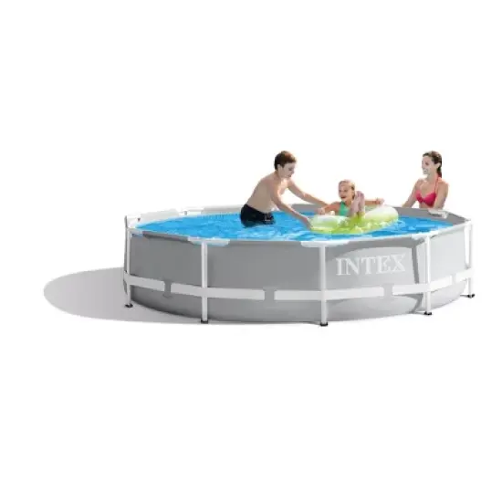 Intex 10 Feet x 30 Inches Outdoor Swimming Pool w/ Cartridge Filter Pump System image {1}