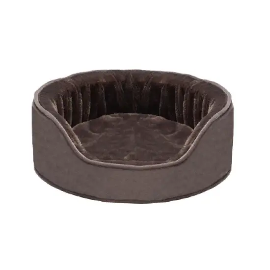 FurHaven Plush & Velvet Oval Dog Bed image {2}