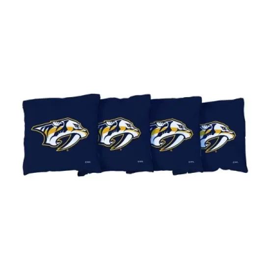 NHL Nashville Predators Corn-Filled Cornhole Bags Navy Blue - 4pk image {1}