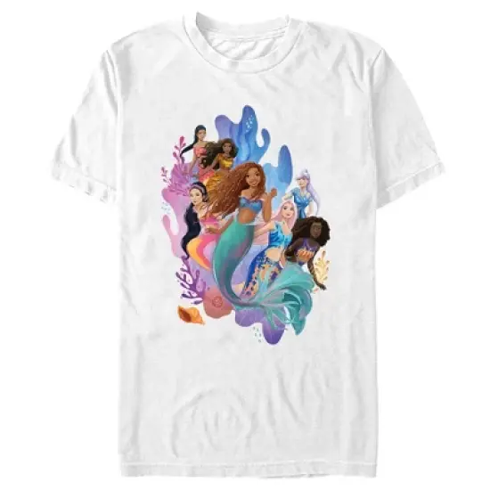 Men's The Little Mermaid Group of Mermaids T-Shirt image {4}